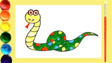 蛇的畫法|儿童简笔画−如何画蛇，How to draw a snake